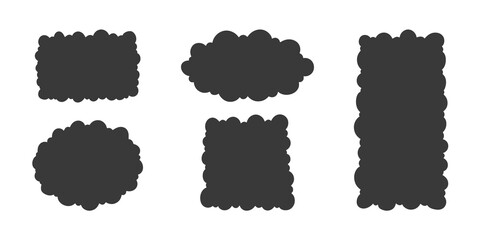 Vector frames. Cloud frames. Retro frames. Hand-drawn frames. Vector illustration
