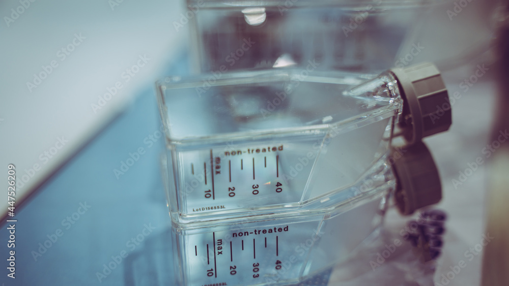 Poster testing tubes in science laboratory