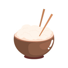 rice bowl with chopsticks