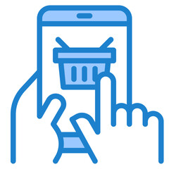 shopping blue style icon