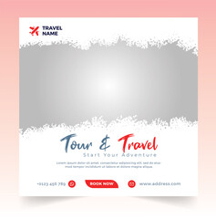 Tour & Travel Social Media Square Banner