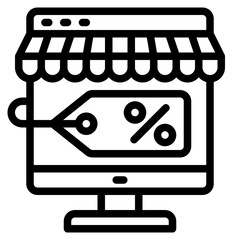 tag outline style icon