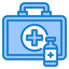 Obraz premium aid blue style icon