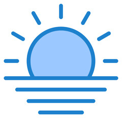 sunset blue style icon