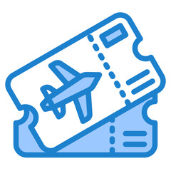 ticket blue style icon