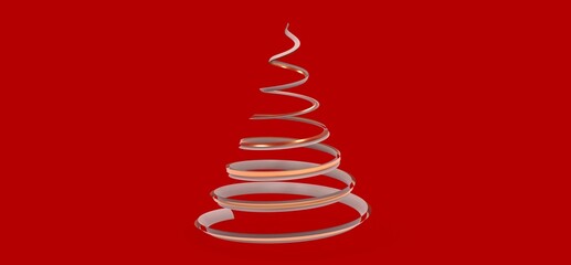 merry christmas card modern 3d minimal