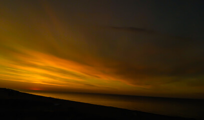 Fototapeta na wymiar Sunset Sea Horizon