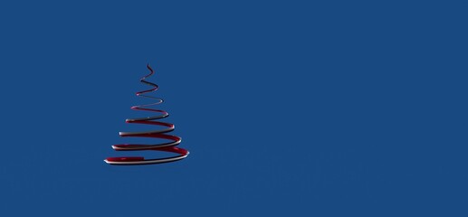 3d merry christmas card modern 3d minimal tree