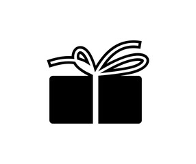 gift box icon with ribbon, giving days icon vector