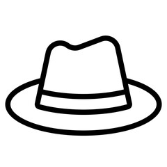 hat outline style icon