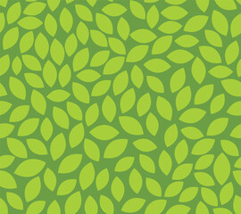 Leaf seamless pattern vector plant background. Nature flat leaf herb green soft vine pattern