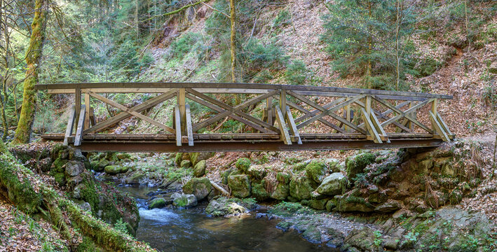 The Ravenna Gorge in the Black Forest is a narrow and steep side valley of the H&ouml;llen Valley, through which the Ravenna mountain stream flows over many cascades and waterfalls.