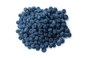 Group of fresh blueberry isolated on a white background.