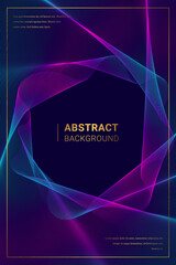 Vertical futuristic pink and turquoise abstract background