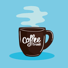 poster with cup of coffee