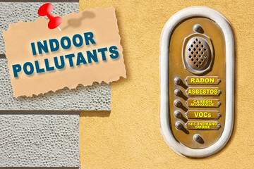 Dangerous domestic indoor pollutants we can find in our homes - concept image