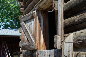 Fototapeta na wymiar Close up of an Old Wooden Barn