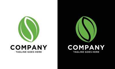 S Letter leaf logo template. Creative logo design.