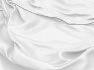 Obraz premium White fabric texture background. Luxury cloth background