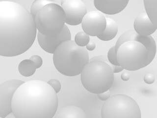 White balls decorative abstract background
