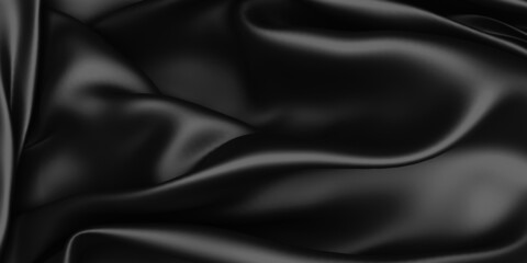 Abstract background luxury cloth waves. dark wavy soft wrinkled fabric