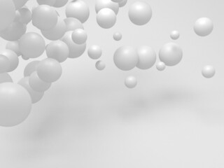 White balls decorative abstract background