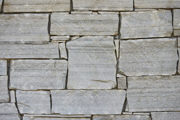 White brick wall background. White Natural brick stone material texture background.