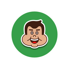 Obraz premium avatar of fat man vector image