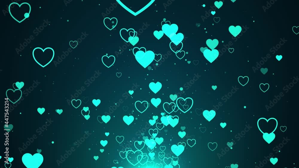Aufkleber abstract saint valentines day neon background. computer generated seamless loop video frame with fly