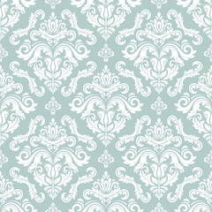 Fototapeta na wymiar Orient classic pattern. Seamless abstract background with vintage elements. Orient blue and white background. Ornament for wallpaper and packaging