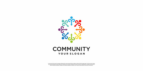 Creative community abstract logo design Premium Vector part 6
