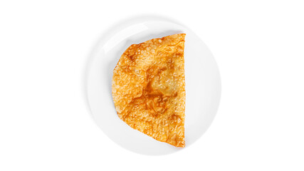 Chebureks are isolated on a white background.