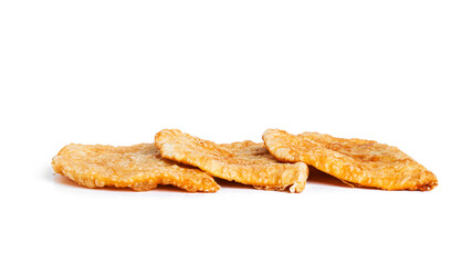 Chebureks are isolated on a white background.