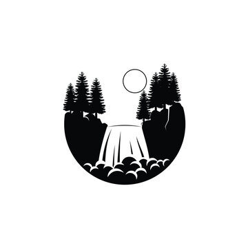 Waterfall logo design inspiration vintage