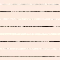 Stof per meter Vector drawn black stripes white seamless pattern © Dotsby