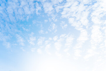 blue sky with clouds in Tokyo Japan.