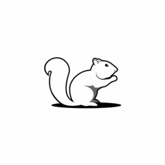 Squirrel logo design inspiration eating