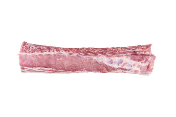 pork raw meat white background 