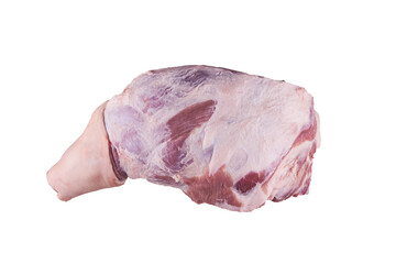pork raw meat white background 