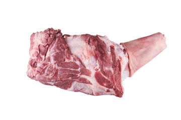 pork raw meat white background 
