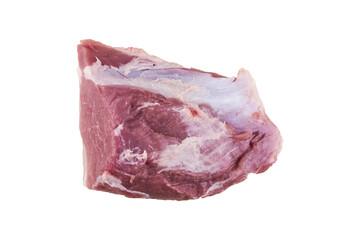 pork raw meat white background 