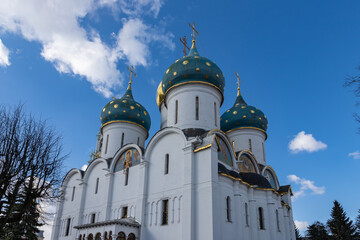 Fototapeta na wymiar Church in the Trinity Sergius Lavra in Sergiev Posad. Russian Federation