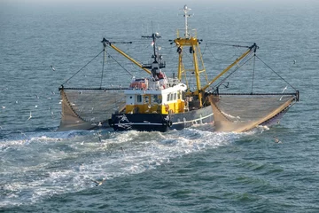 Foto op Canvas The Noordster from Wieringen fishing in the Wadden Sea near Texel, Noord-Holland province, The Netherlands © Holland-PhotostockNL