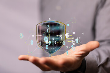 cybersecurity and information or network protection 3d