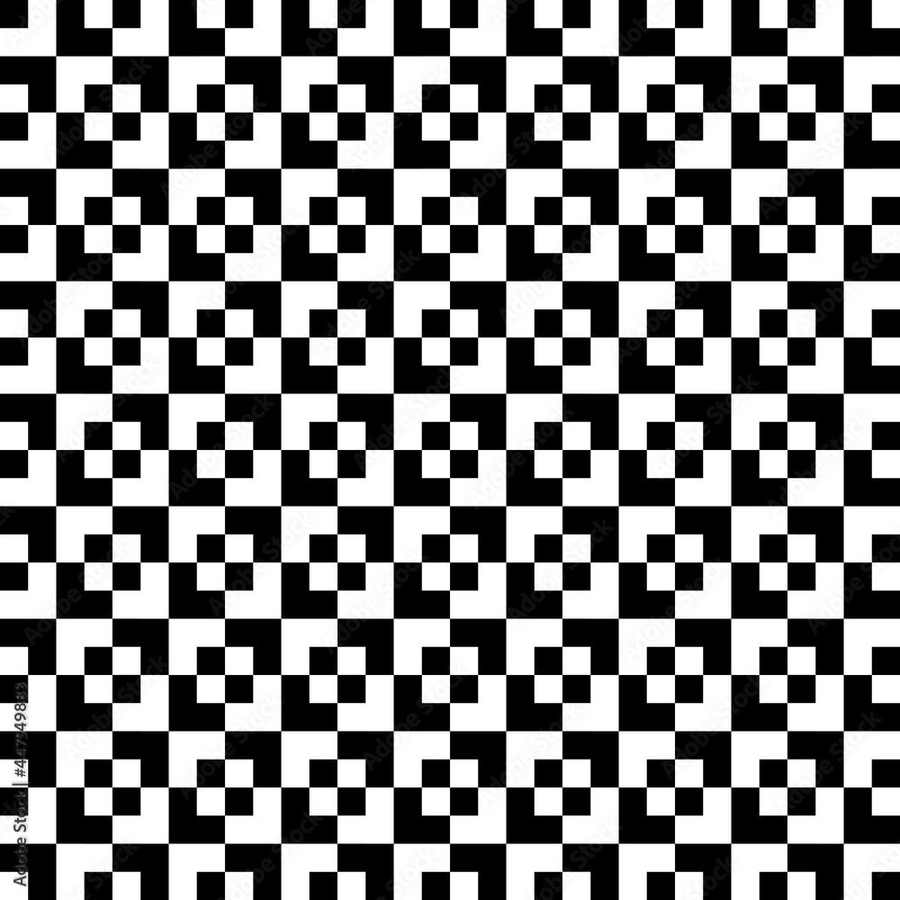 Aufkleber checker pattern. vector double checkered board ornament.