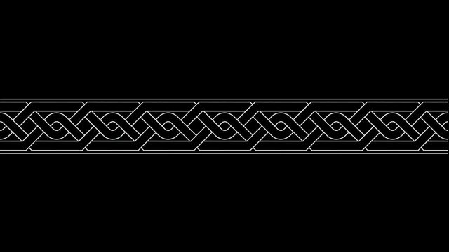 black and white ornament background animation