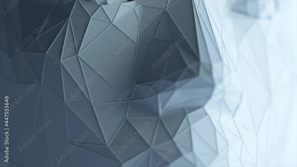 Poster creates a polygonal digital human face. increase polygons and quality. seamless loop 3d animation