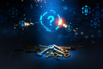 Art cyber security concept; internet datum safety