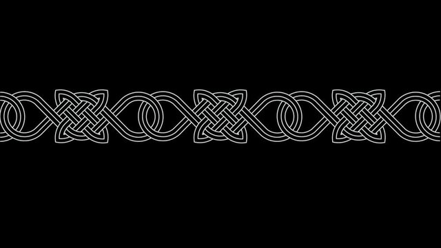 black and white ornament background animation