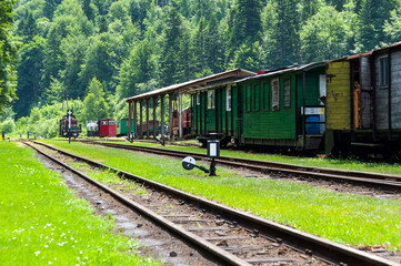 Narrow-gauge railway in Majdan, narrow-gauge railway, Bieszczady Mountains, Cisna